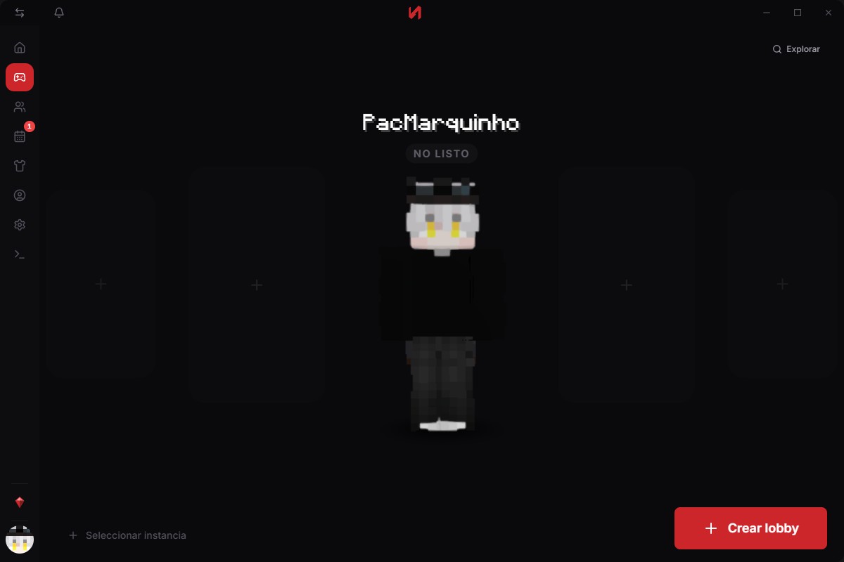 Nerion lobby with the player's character